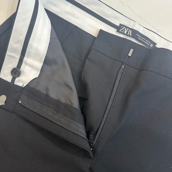 ZARA Womens Black Trouser Pants Size 4 EUC Work party - Picture 3 of 8
